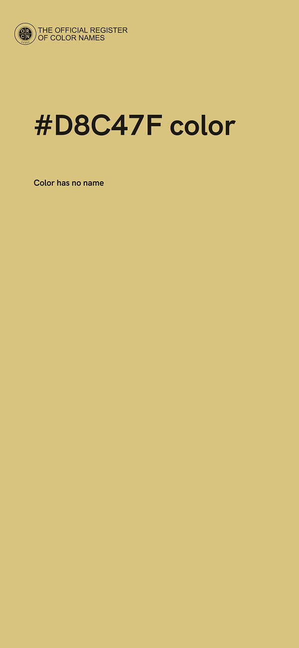 #D8C47F color image