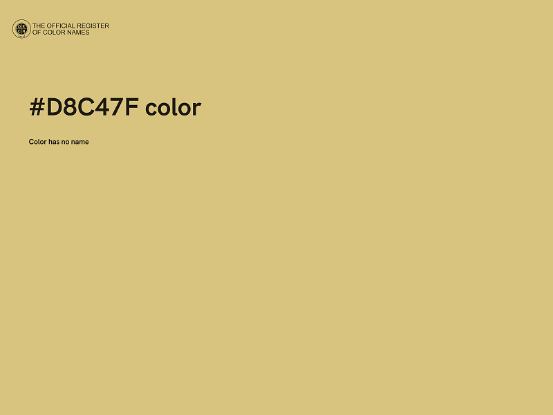 #D8C47F color image