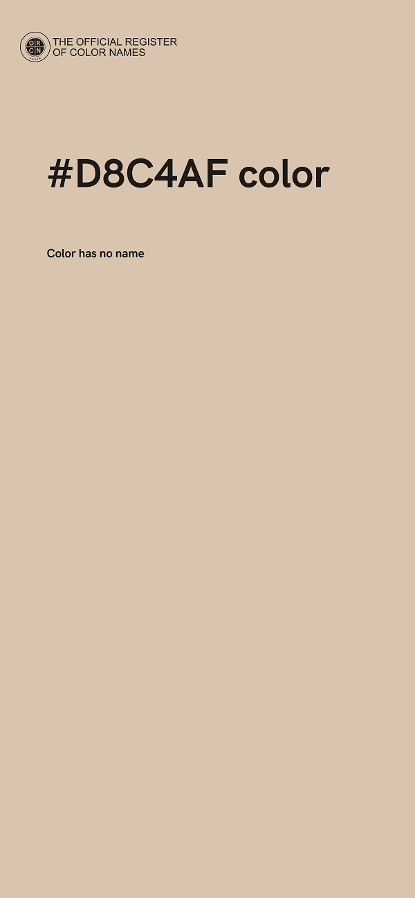 #D8C4AF color image