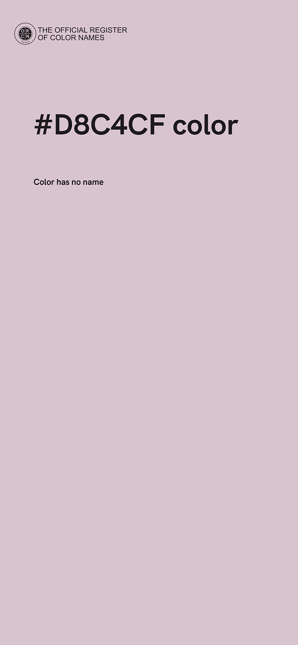 #D8C4CF color image