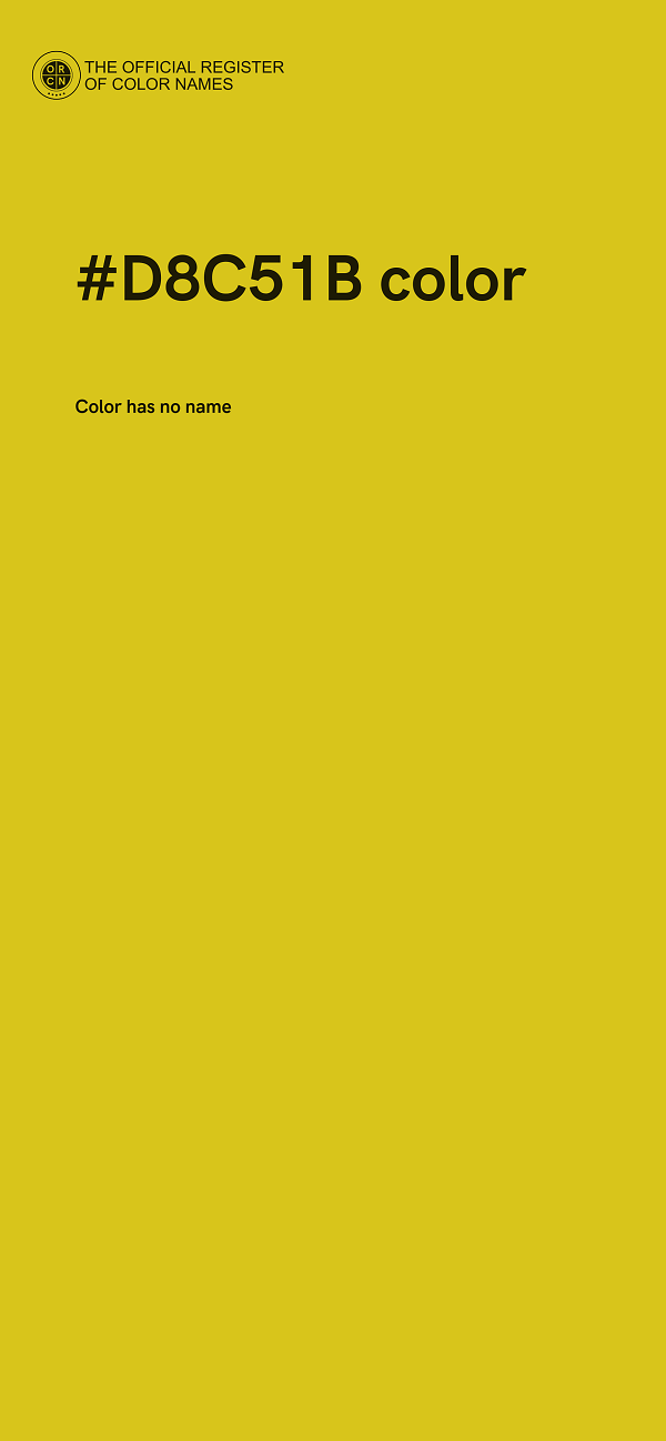 #D8C51B color image