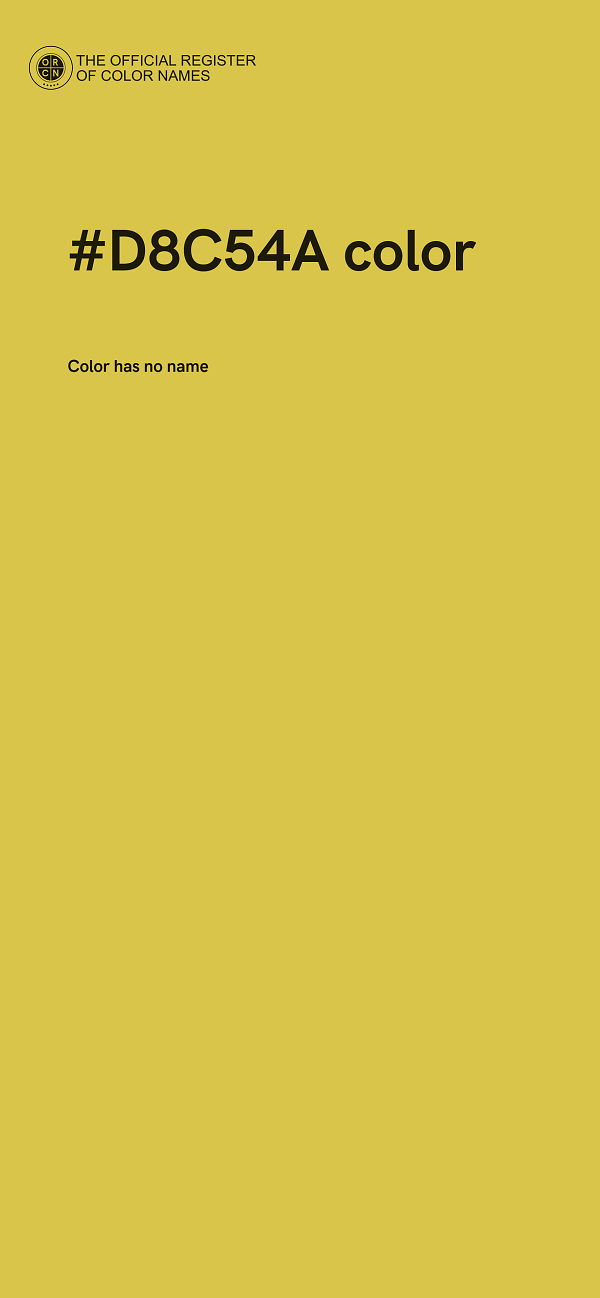#D8C54A color image