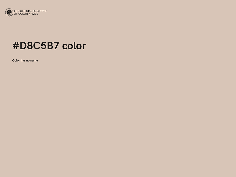 #D8C5B7 color image