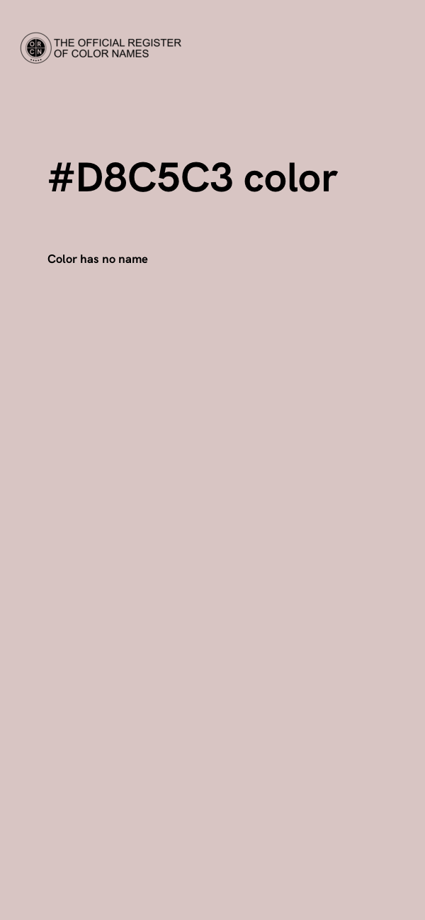 #D8C5C3 color image