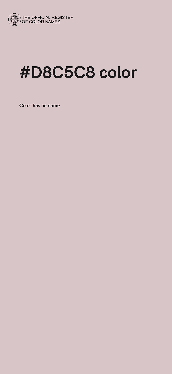 #D8C5C8 color image