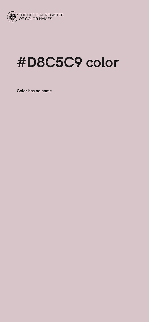 #D8C5C9 color image
