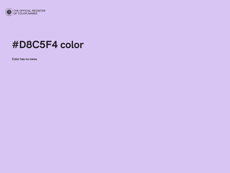 #D8C5F4 color image