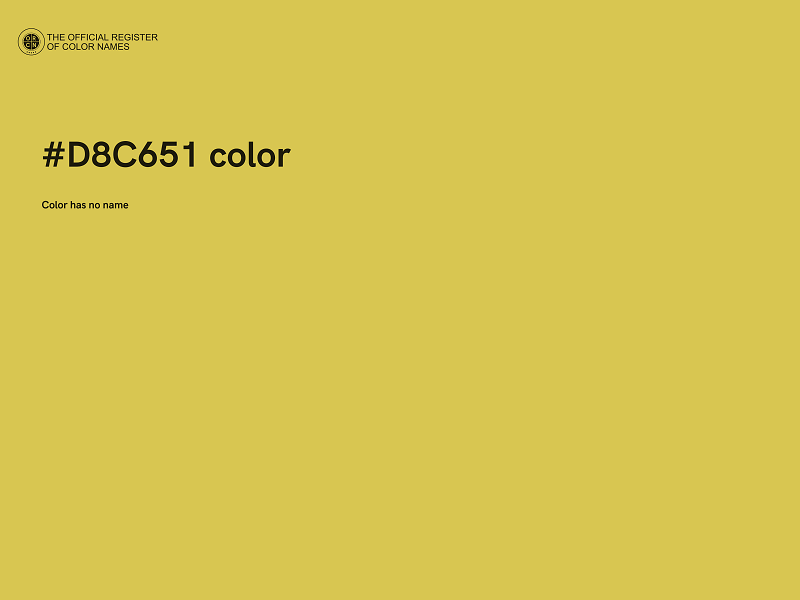 #D8C651 color image