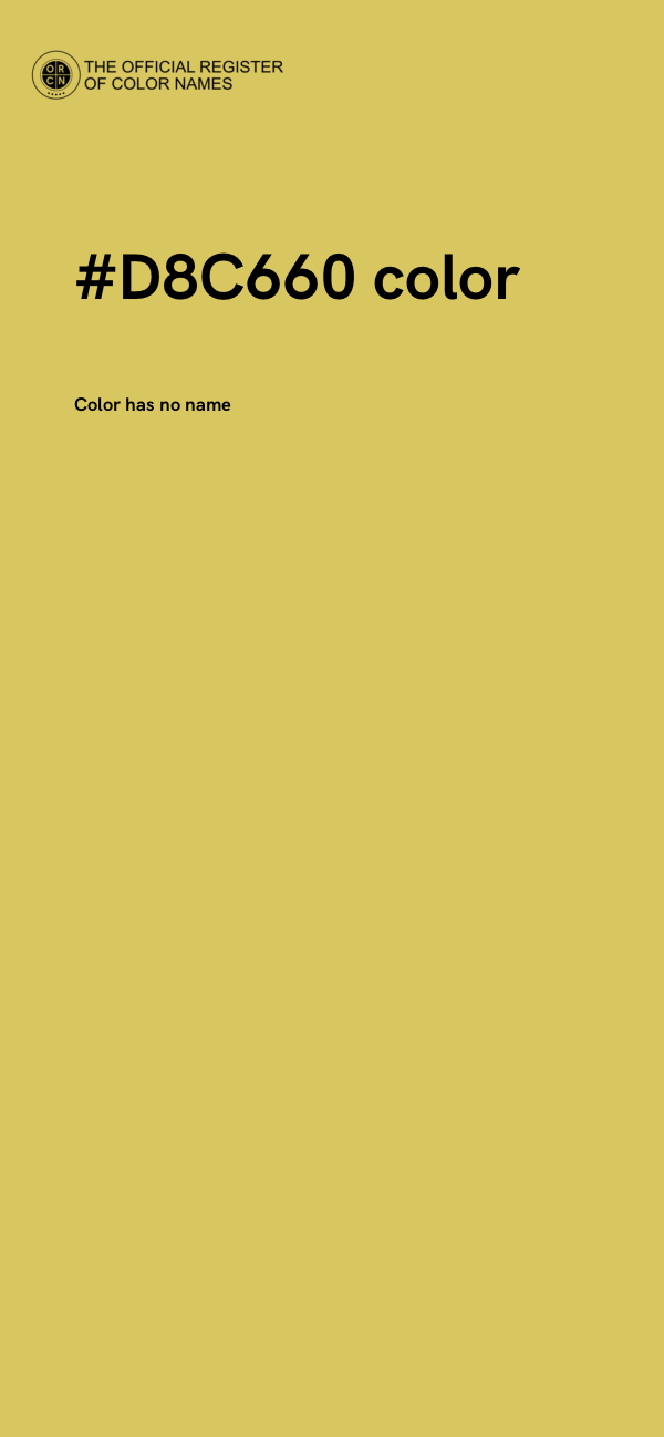#D8C660 color image