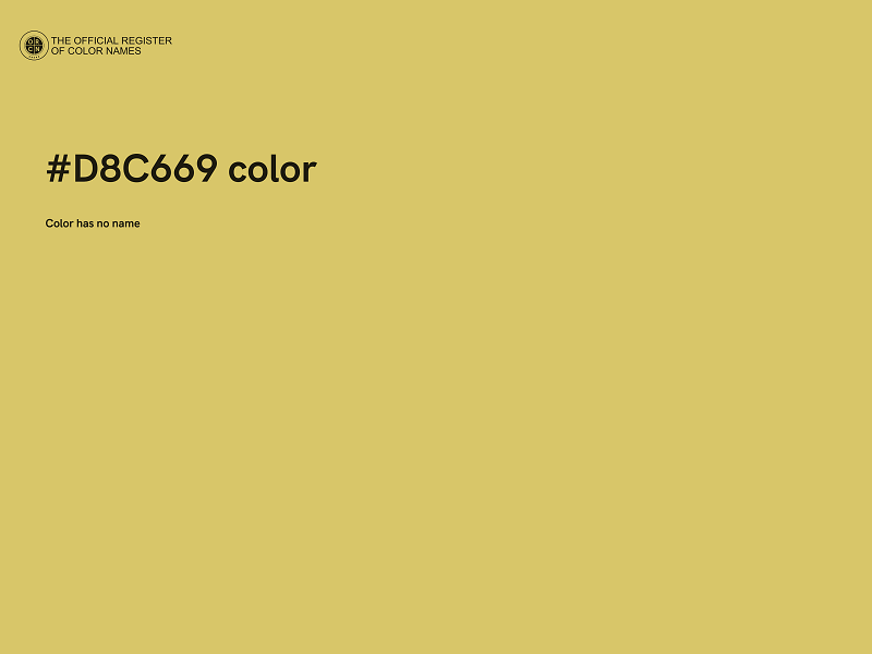 #D8C669 color image