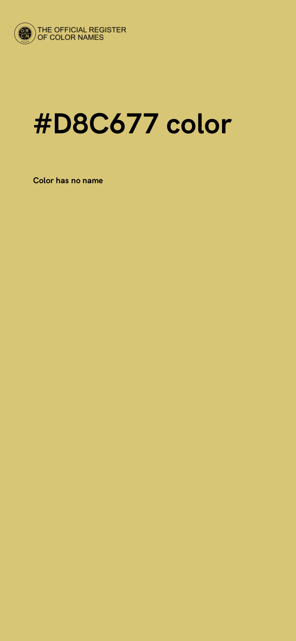 #D8C677 color image