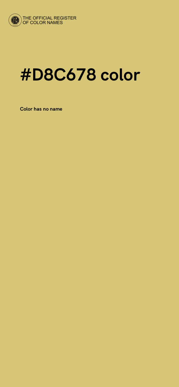 #D8C678 color image