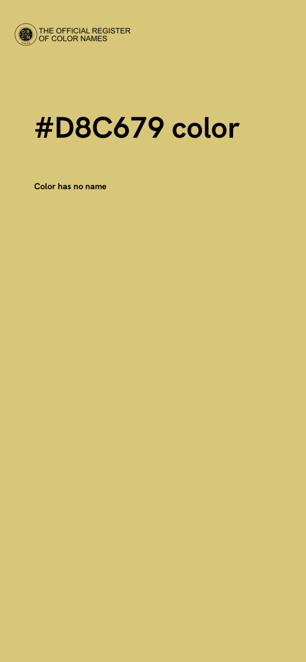 #D8C679 color image