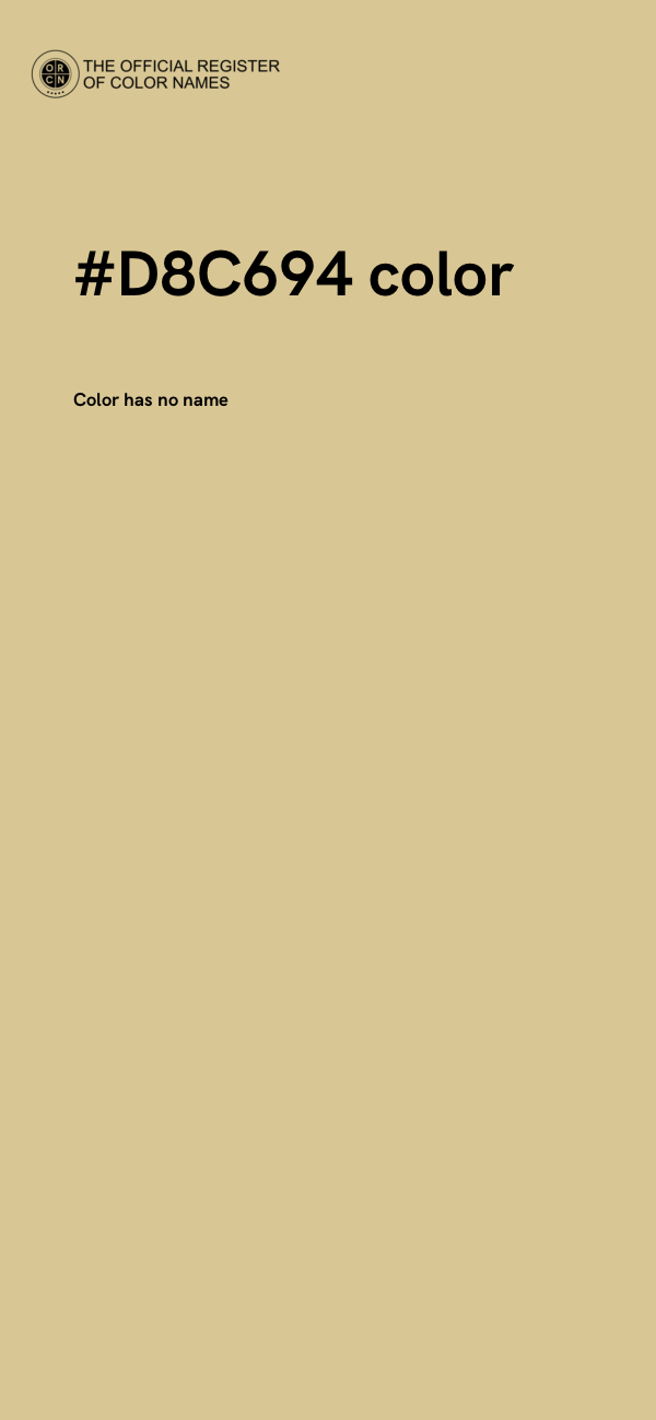 #D8C694 color image