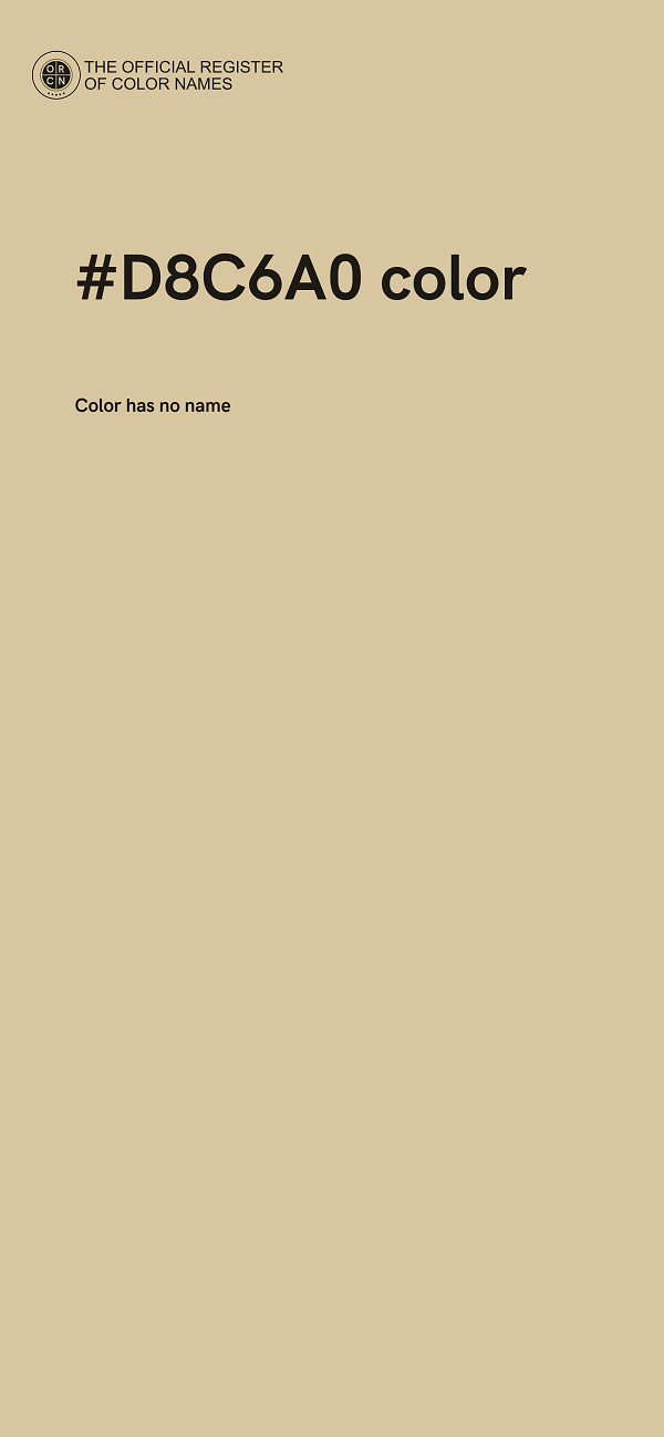 #D8C6A0 color image