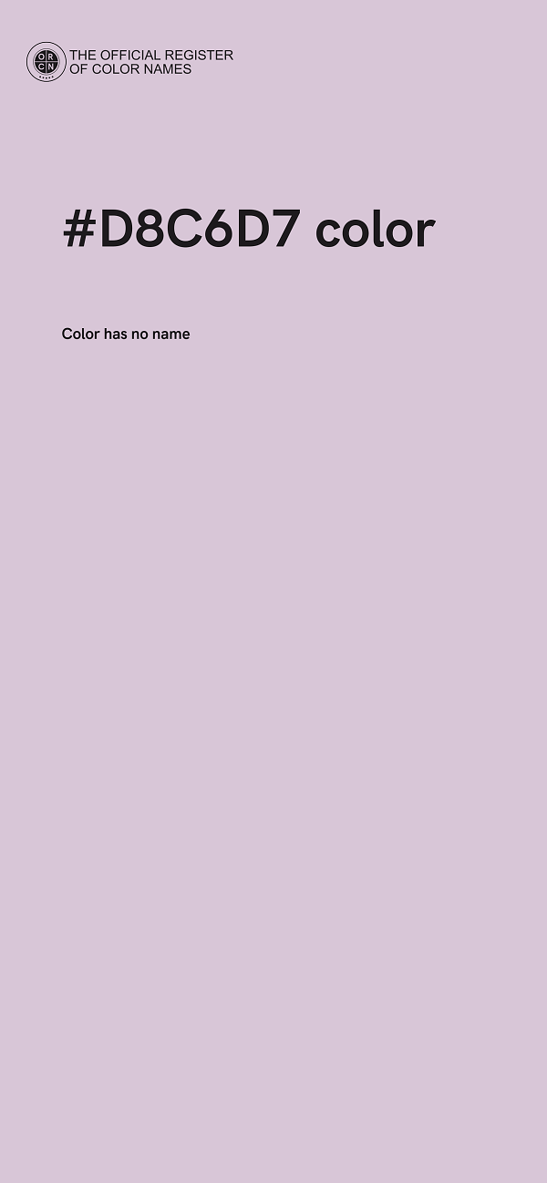 #D8C6D7 color image