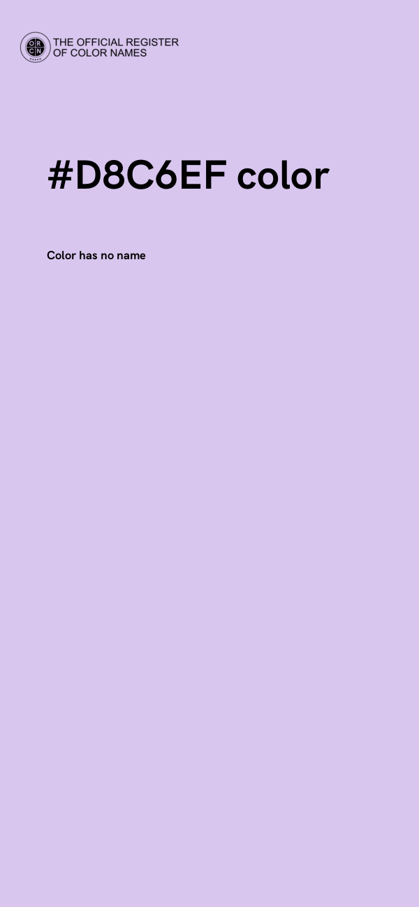 #D8C6EF color image