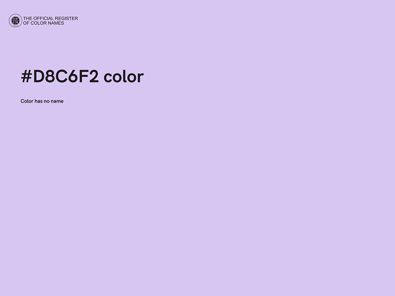 #D8C6F2 color image