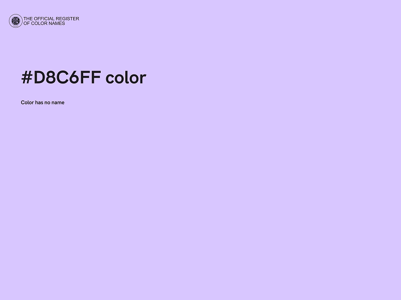 #D8C6FF color image