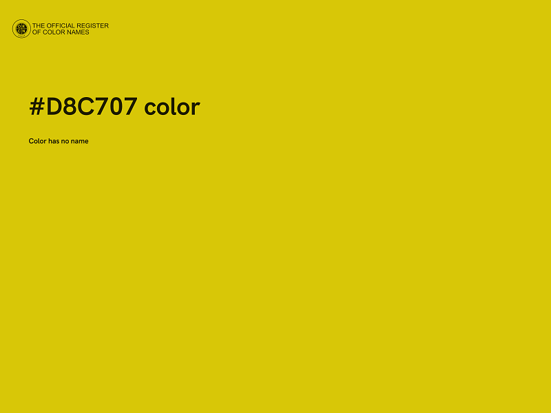 #D8C707 color image