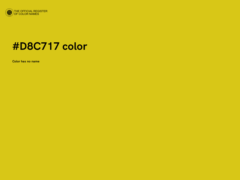 #D8C717 color image