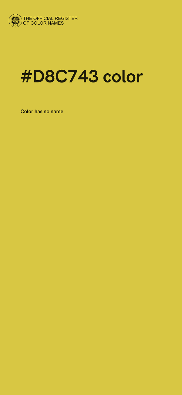 #D8C743 color image