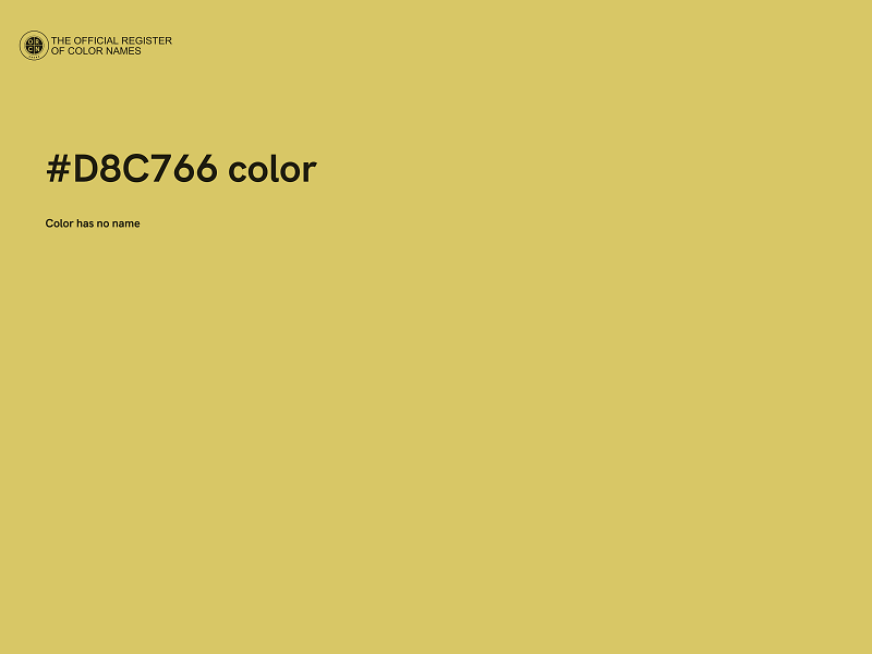 #D8C766 color image