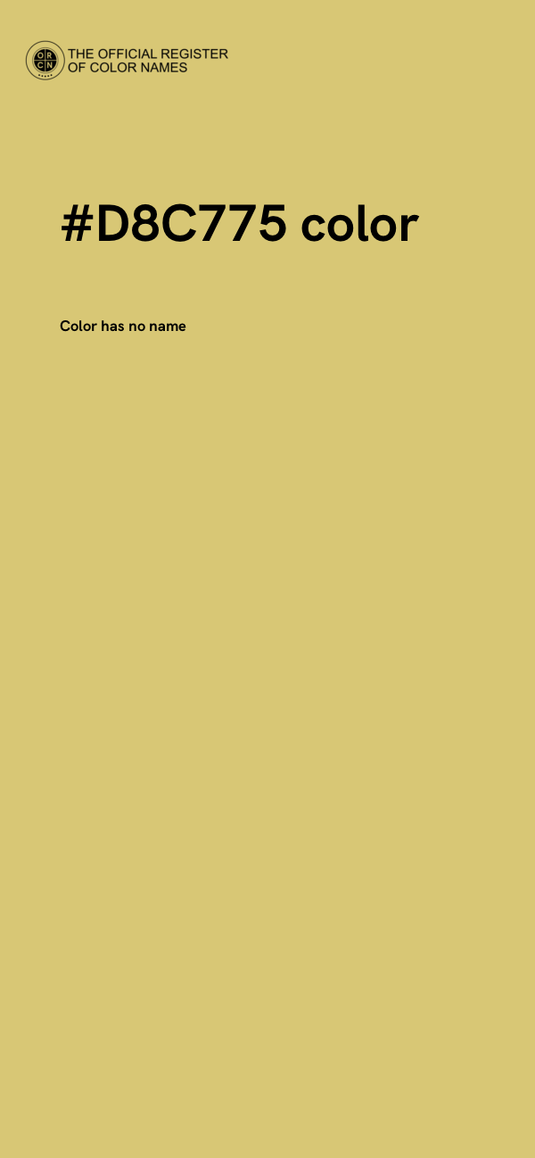 #D8C775 color image