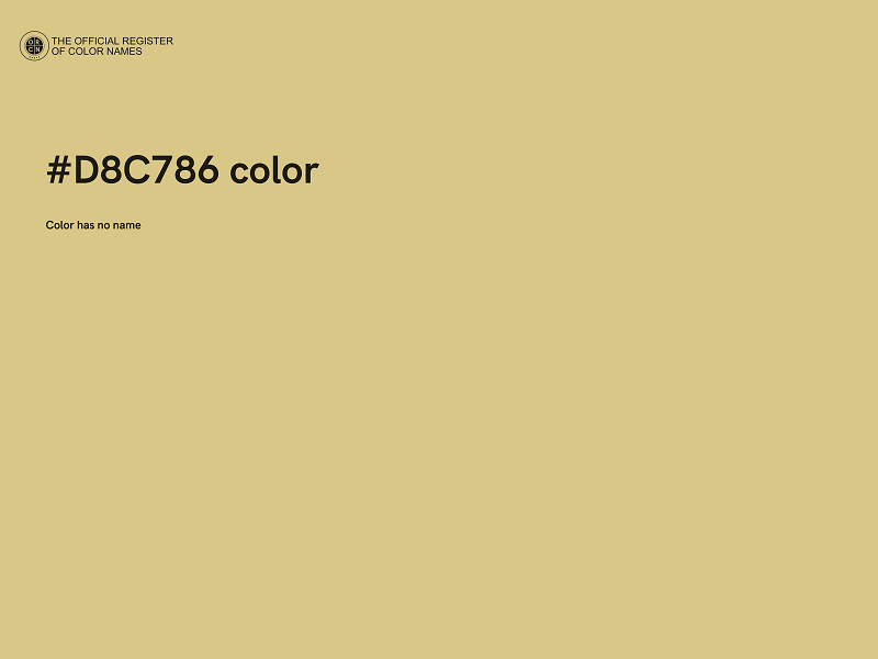 #D8C786 color image