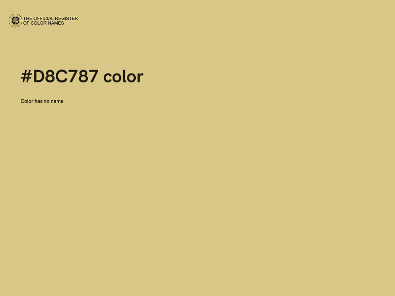 #D8C787 color image