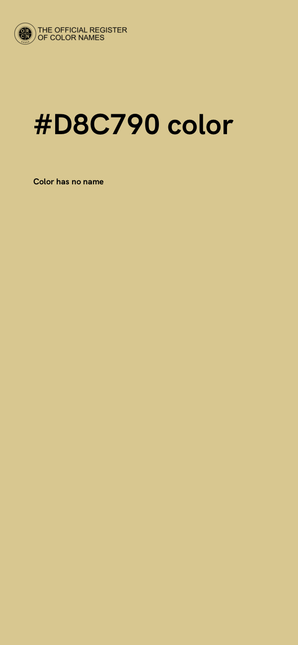#D8C790 color image