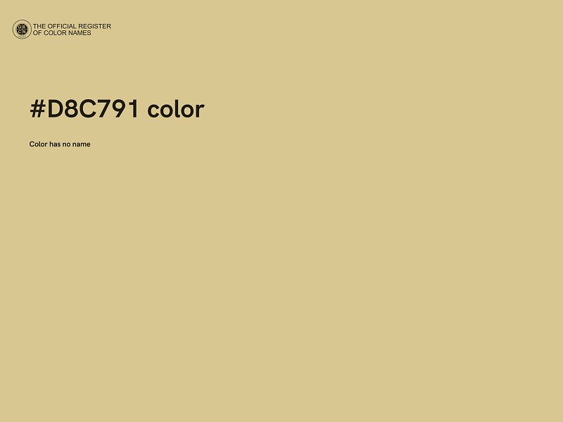 #D8C791 color image