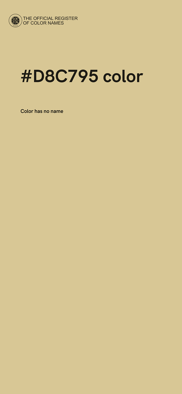 #D8C795 color image