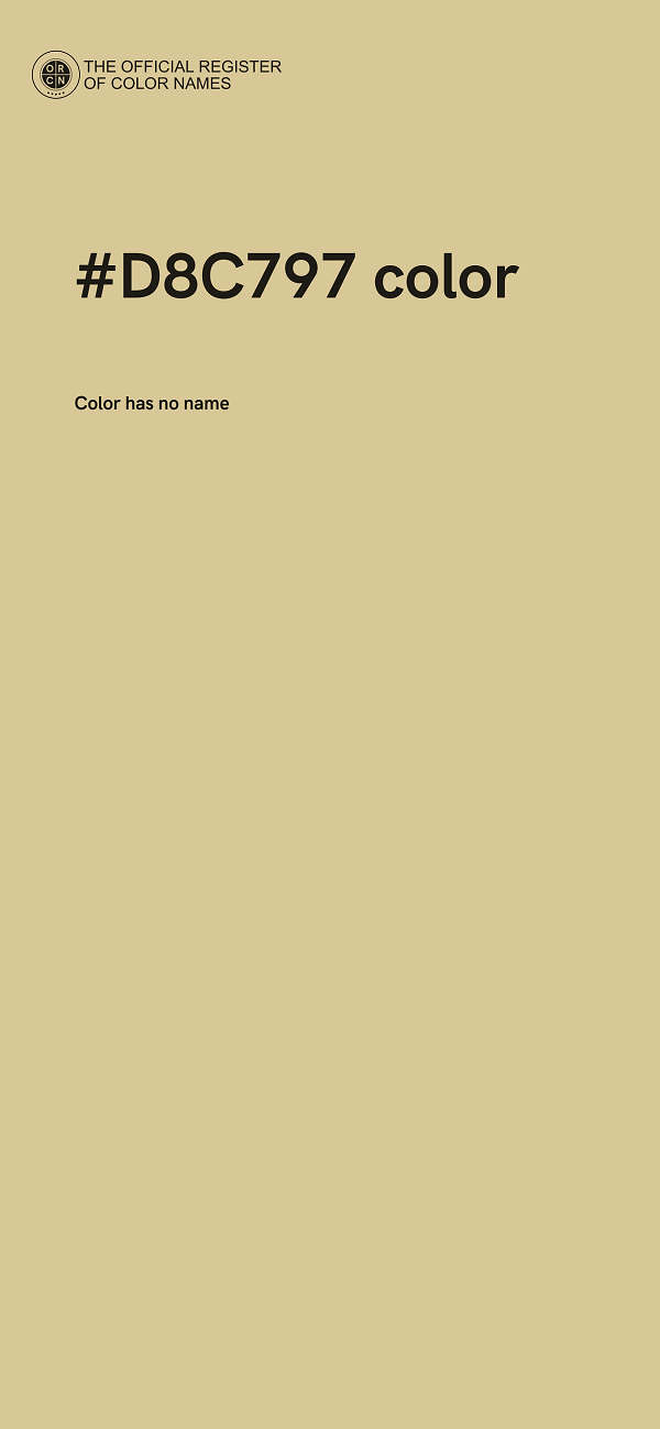 #D8C797 color image