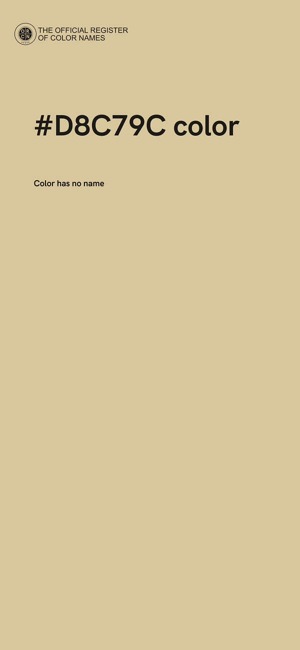 #D8C79C color image