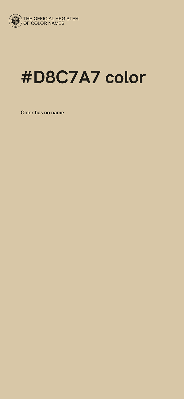 #D8C7A7 color image