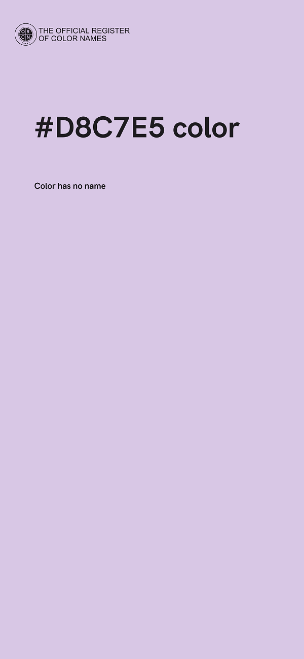 #D8C7E5 color image