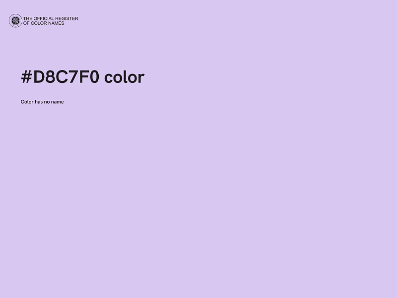 #D8C7F0 color image