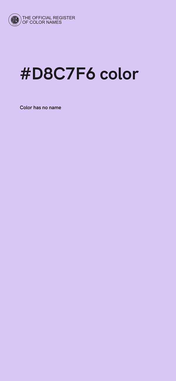 #D8C7F6 color image