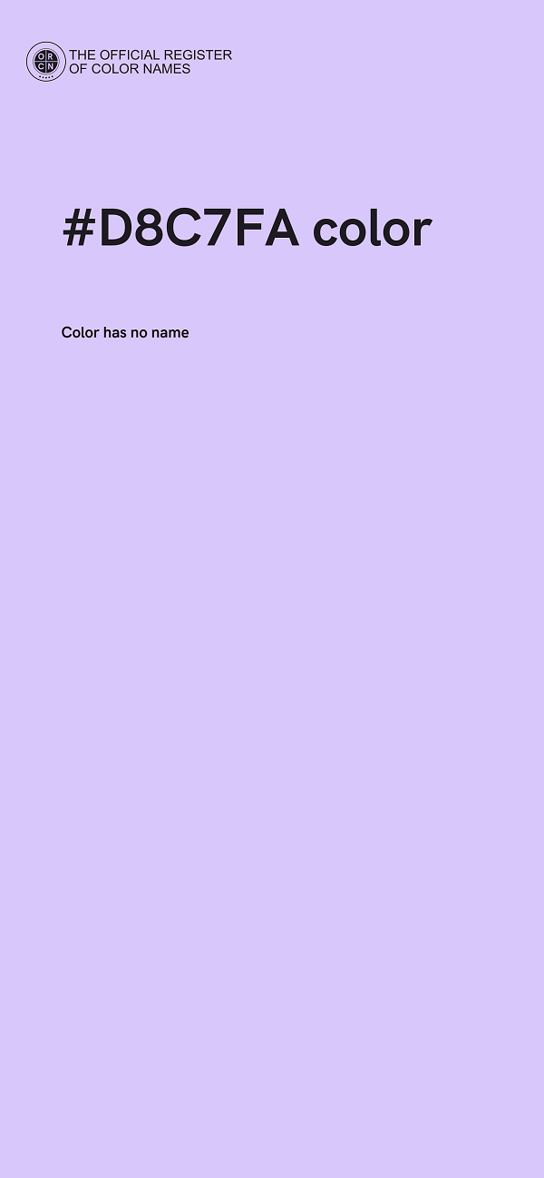 #D8C7FA color image