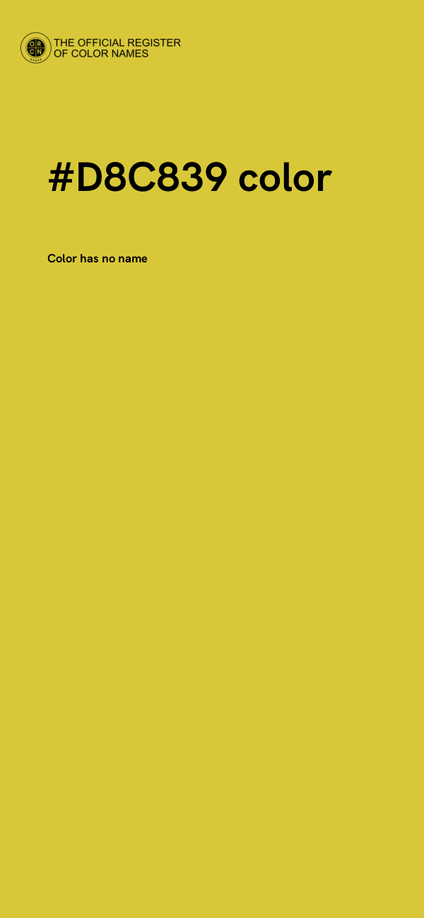 #D8C839 color image