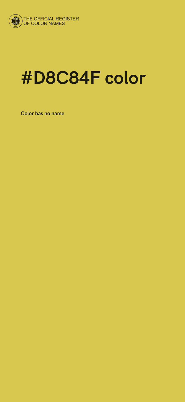 #D8C84F color image