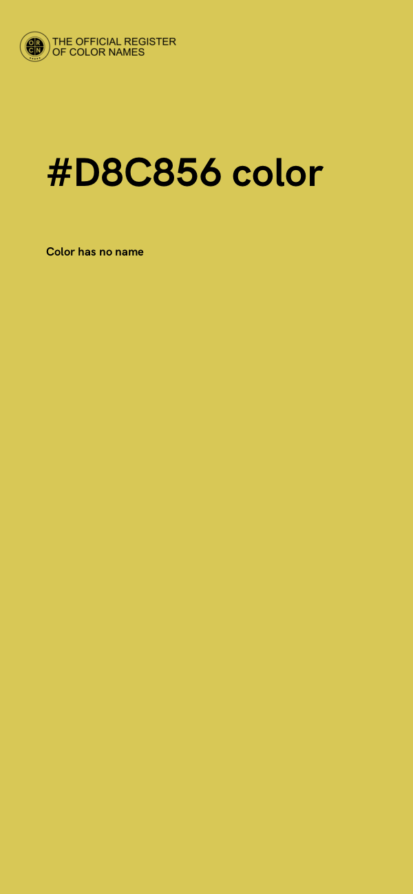 #D8C856 color image
