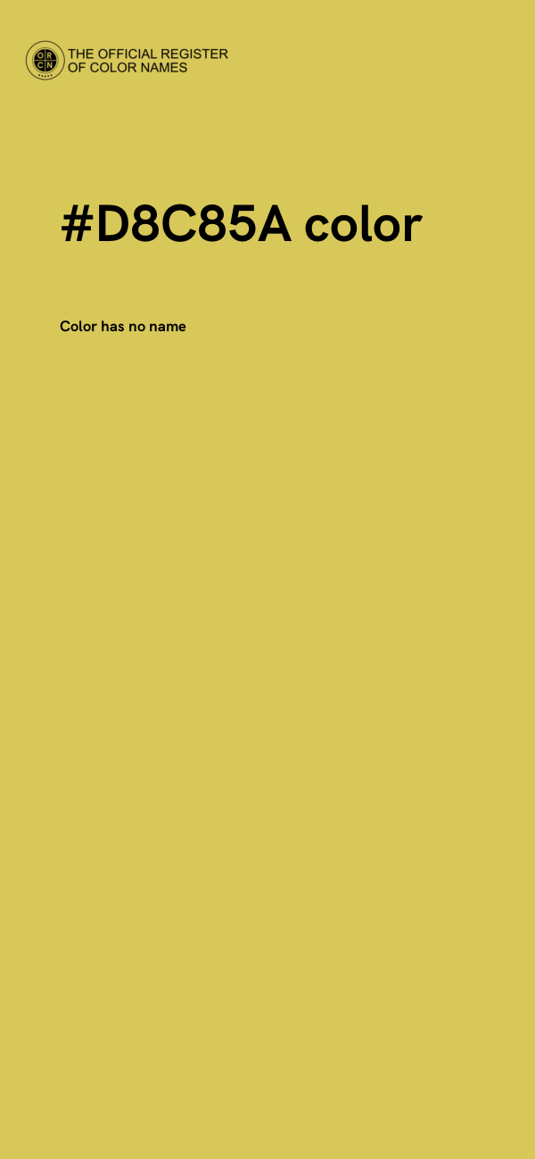 #D8C85A color image