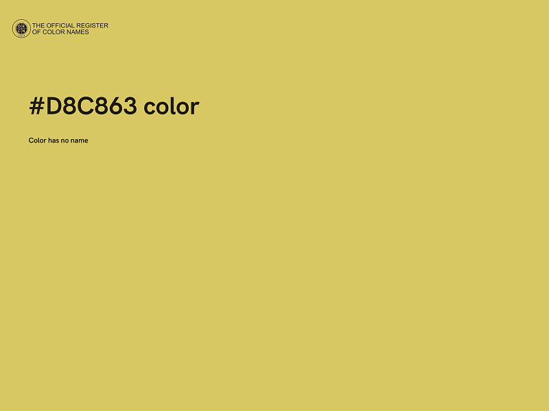 #D8C863 color image