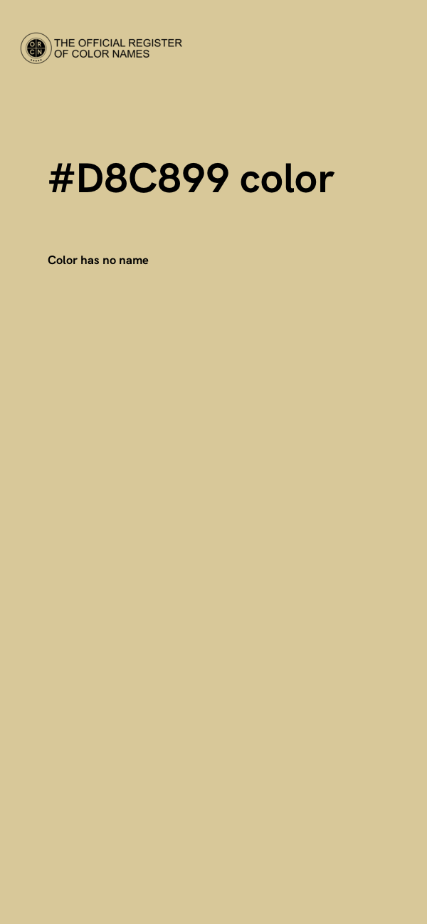 #D8C899 color image