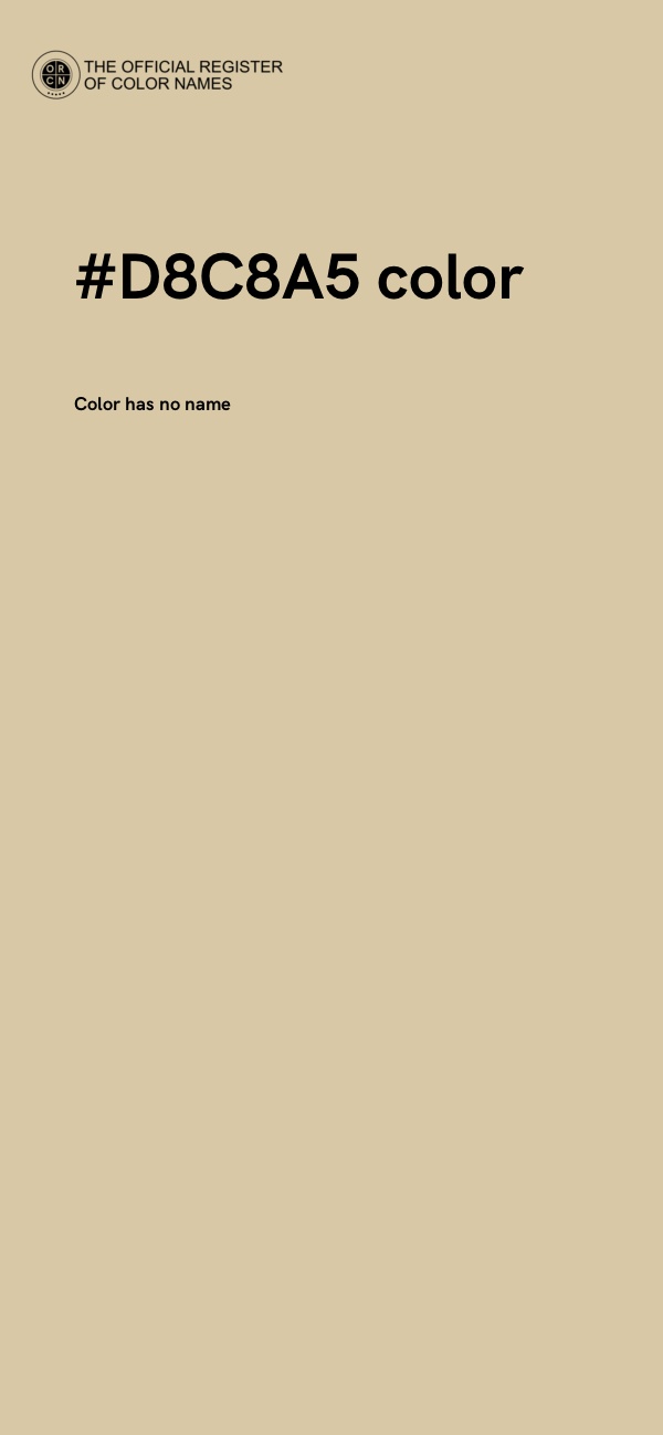 #D8C8A5 color image