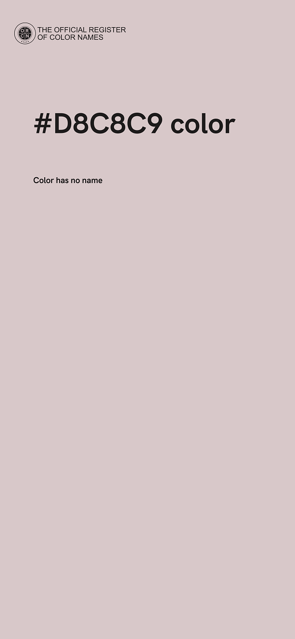 #D8C8C9 color image