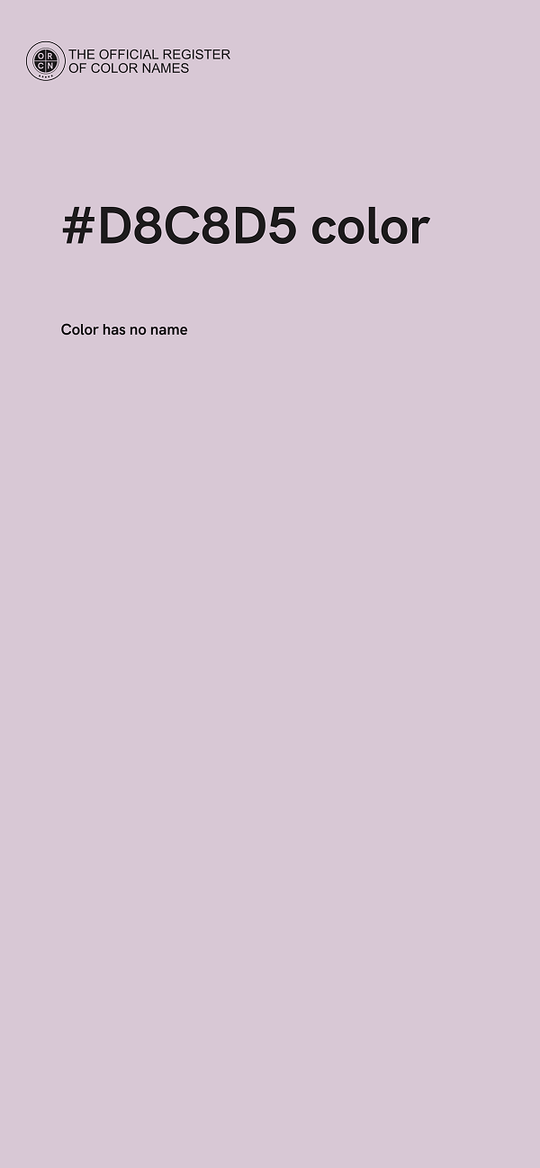 #D8C8D5 color image