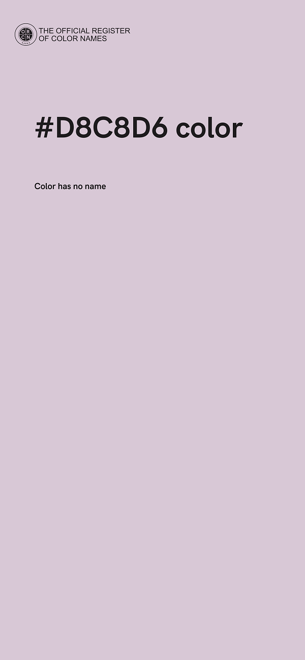 #D8C8D6 color image